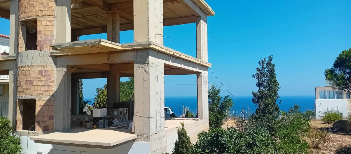 Πωλείται κτίριο δύο διαμερισμάτων Αγία Πελαγία με υπέροχη θέα Τwo apartments building for sale in Saint Pelagia with a wonderful view εικόνα ακινήτου