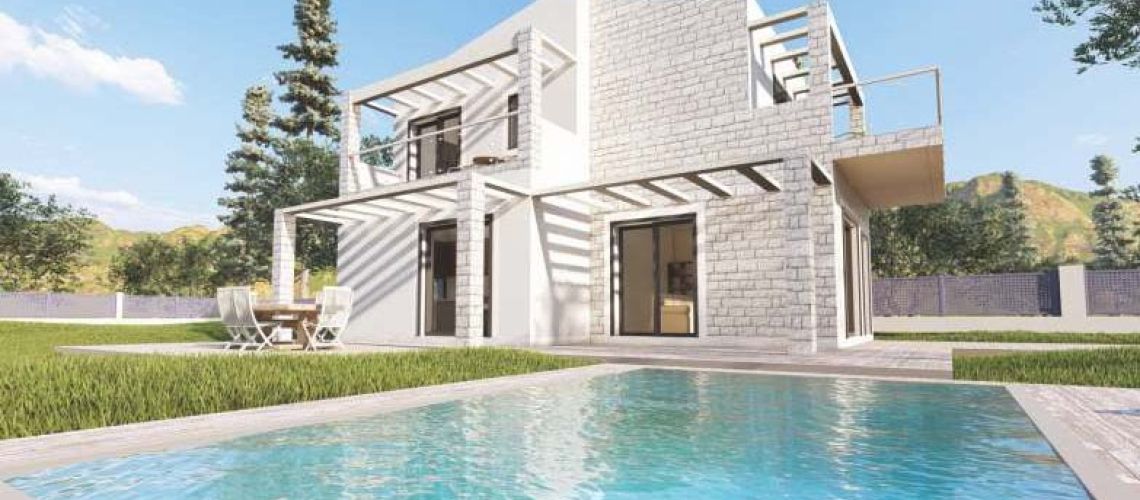 Πωλείται πολυτελής νεόδμητη βίλα 110τμ με πισίνα Καμαρίνα Πρέβεζα Luxurious newly built villa of 110sqm with swimming pool for sale in Kamarina Preveza εικόνα ακινήτου