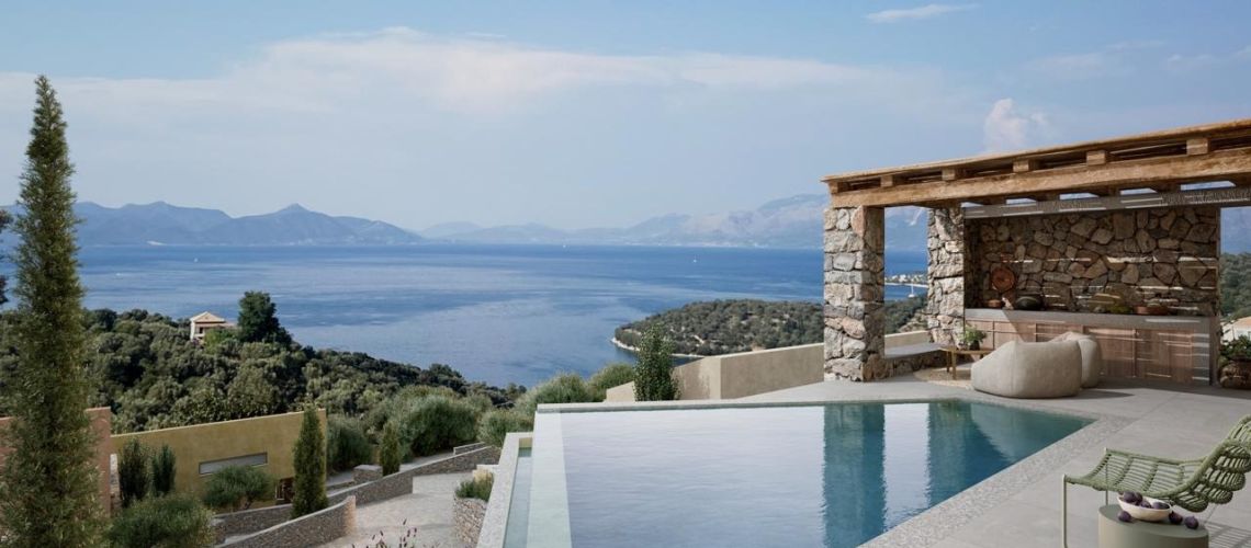 Πωλείται πολυτελή βίλα 62τμ Σπαρτοχώρι Μεγανήσι Luxury villa for sale 62sqm Spartochori Meganisi εικόνα ακινήτου