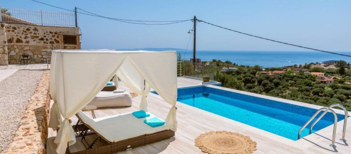 Πωλείται νεόδμητη πολυτελή βίλα 110τμ Συβότα Θεσπρωτία Newly built luxury villa 110sqm for sale in Sivota Thesprotia εικόνα ακινήτου