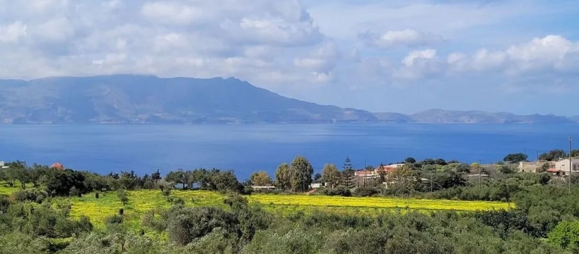 Πωλείται αγροτεμάχιο οικοδομήσιμο με θέα θάλασσα Πλατανιάς Χανιά Building plot for sale with sea view, Platanias, Chania εικόνα ακινήτου