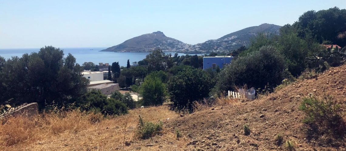 Πωλείται οικοδομήσιμο οικόπεδο με θέα θάλασσα Άλιντα Λέρος Building plot for sale with sea view Alinda Leros εικόνα ακινήτου