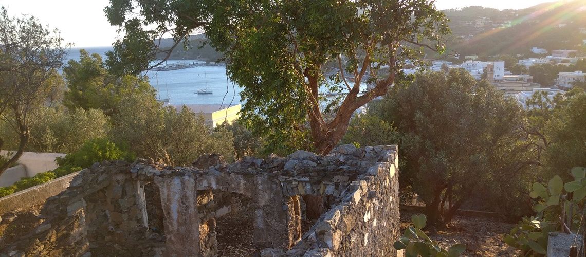 Πωλείται οικοδομήσιμο οικόπεδο με θέα τον κόλπο του Λακκιού Λέρος Developable Plot for sale with view of the bay of Lakki Leros εικόνα ακινήτου